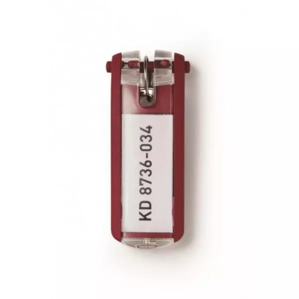 Menovky na kľúče DURABLE KEY CLIP červené 6ks