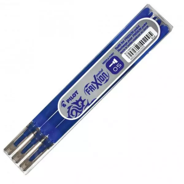 Náhradná náplň do gumovacieho rollera PILOT Frixion Point 0,5mm modrá 3ks