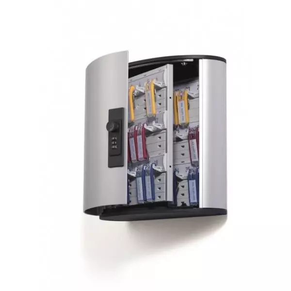 Skrinka na 36 kľúčov so zámkom na kód DURABLE KEY BOX CODE 36 strieborná