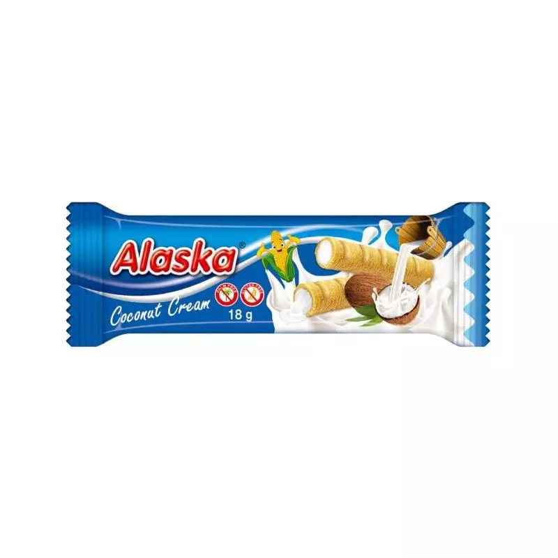 Trubičky Alaska plnené kokosovým krémom 18 g Trubičky Alaska plnené kokosovým krémom 18 g