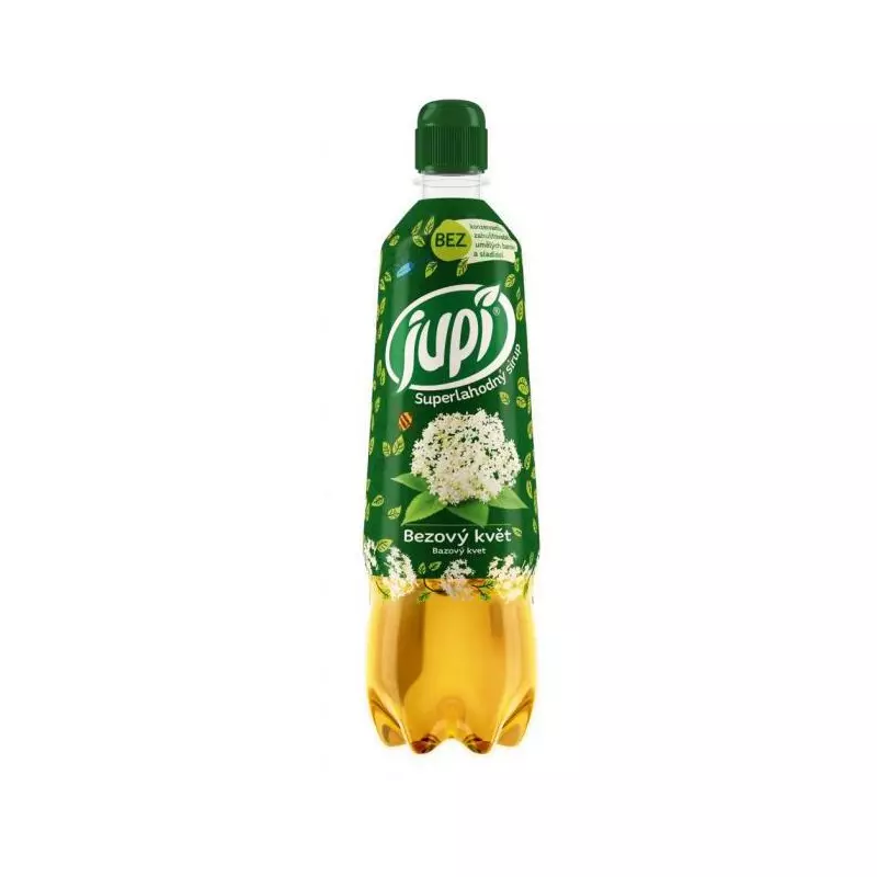 Sirup Jupí Superlahodný Bazový kvet 0,7 ℓ Sirup Jupí Superlahodný Bazový kvet 0,7 ℓ