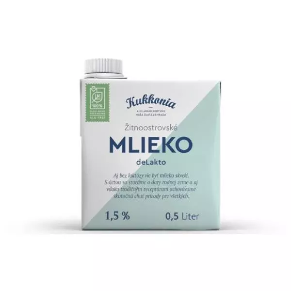 Trvanlivé mlieko Žitnoostrovské Kukkonia bezlaktózové 1,5% 0,5 ℓ