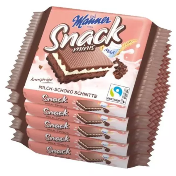 Oblátky Manner Snack Minis kakaové 28 x 25g