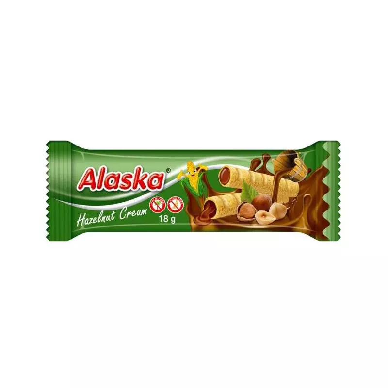 Trubičky Alaska plnené orieškovým krémom 18 g Trubičky Alaska plnené orieškovým krémom 18 g