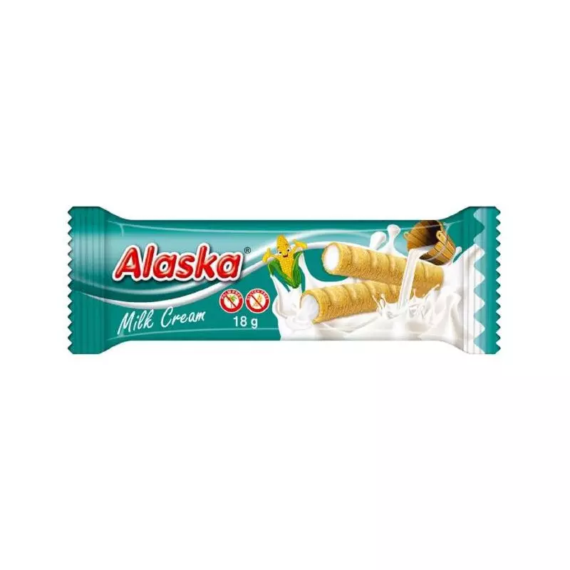 Trubičky Alaska plnené mliečným krémom 18 g Trubičky Alaska plnené mliečným krémom 18 g
