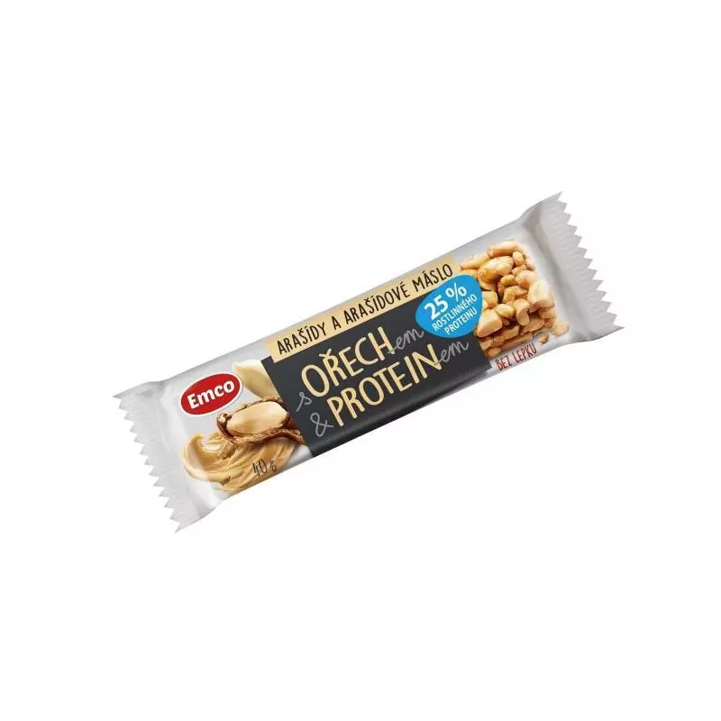 Tyčinka MYSLI s proteínom 40 g arašidy a arašid. máslo Tyčinka MYSLI s proteínom 40 g arašidy a arašid. máslo