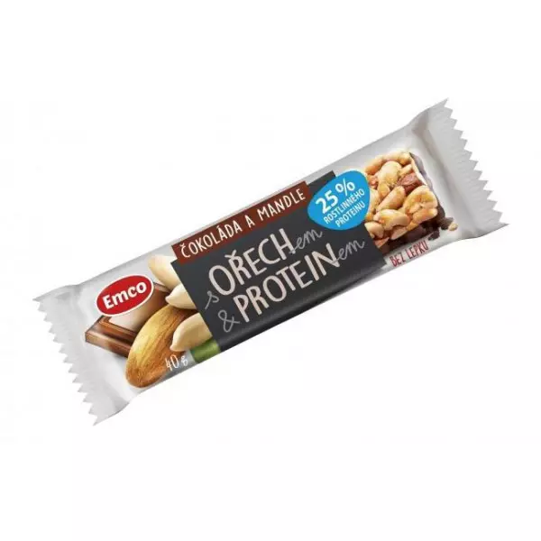 Tyčinka MYSLI s proteínom 40 g čokoláda a mandle
