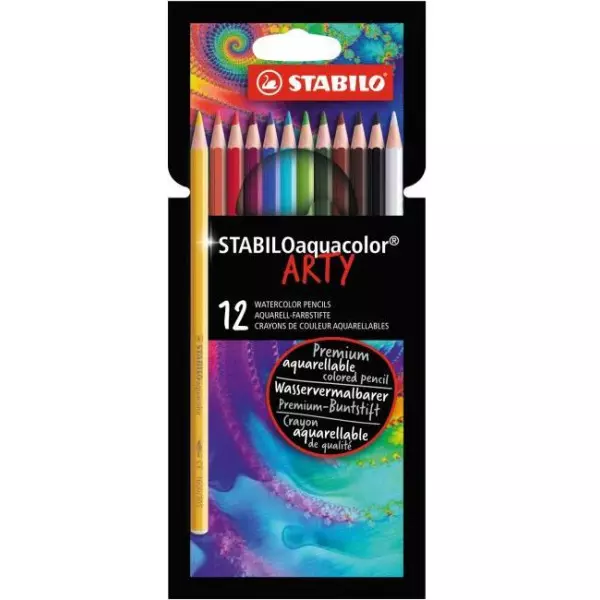 Farbičky STABILOaquacolor 12 ks sada ARTY