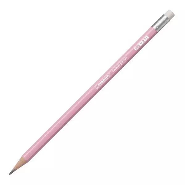 Ceruzka STABILO Swano Pastel HB s gumou pastel ružová