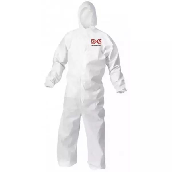 Ochranný overal DNA s kapucňou biely Typ 5-6 veľ. 4XL