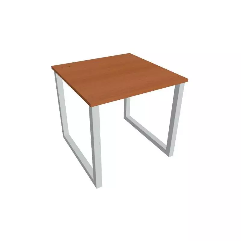Pracovný stôl UNI O, 80x75,5x80 cm, čerešňa/sivá Pracovný stôl UNI O, 80x75,5x80 cm, čerešňa/sivá
