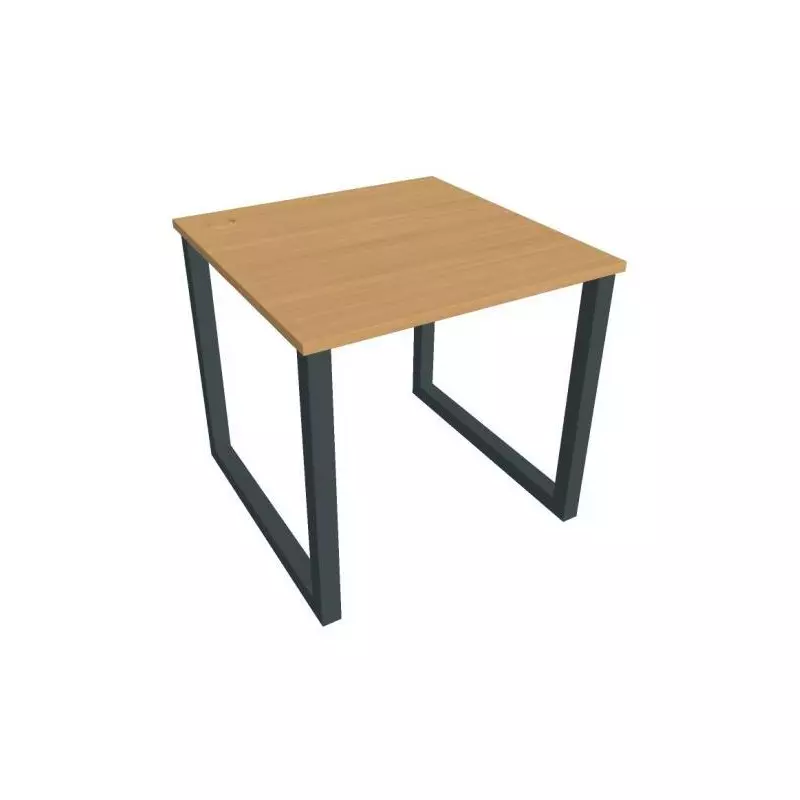 Pracovný stôl UNI O, 80x75,5x80 cm, buk/čierna Pracovný stôl UNI O, 80x75,5x80 cm, buk/čierna
