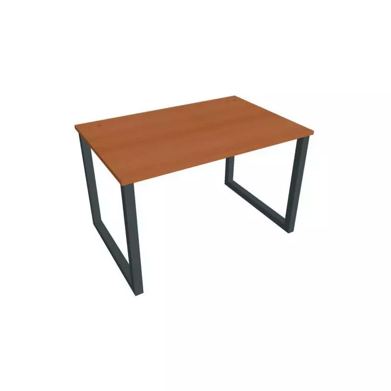 Pracovný stôl UNI O, 120x75,5x80 cm, čerešňa/čierna Pracovný stôl UNI O, 120x75,5x80 cm, čerešňa/čierna