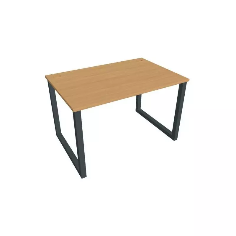 Pracovný stôl UNI O, 120x75,5x80 cm, buk/čierna Pracovný stôl UNI O, 120x75,5x80 cm, buk/čierna