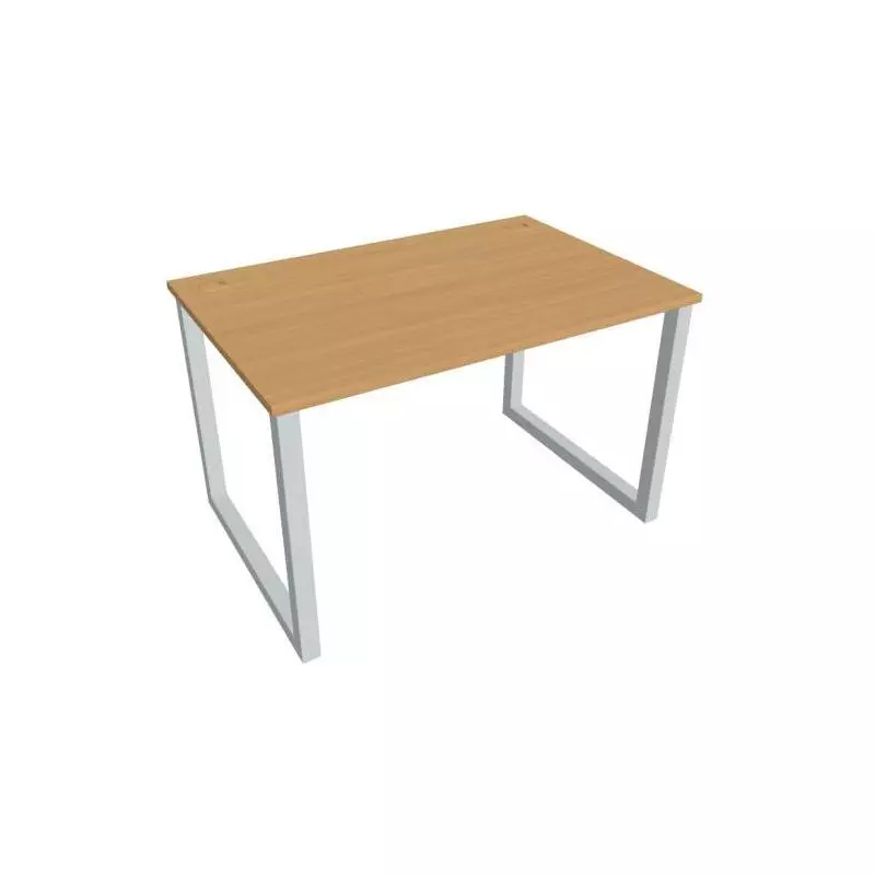 Pracovný stôl UNI O, 120x75,5x80 cm, buk/sivá Pracovný stôl UNI O, 120x75,5x80 cm, buk/sivá