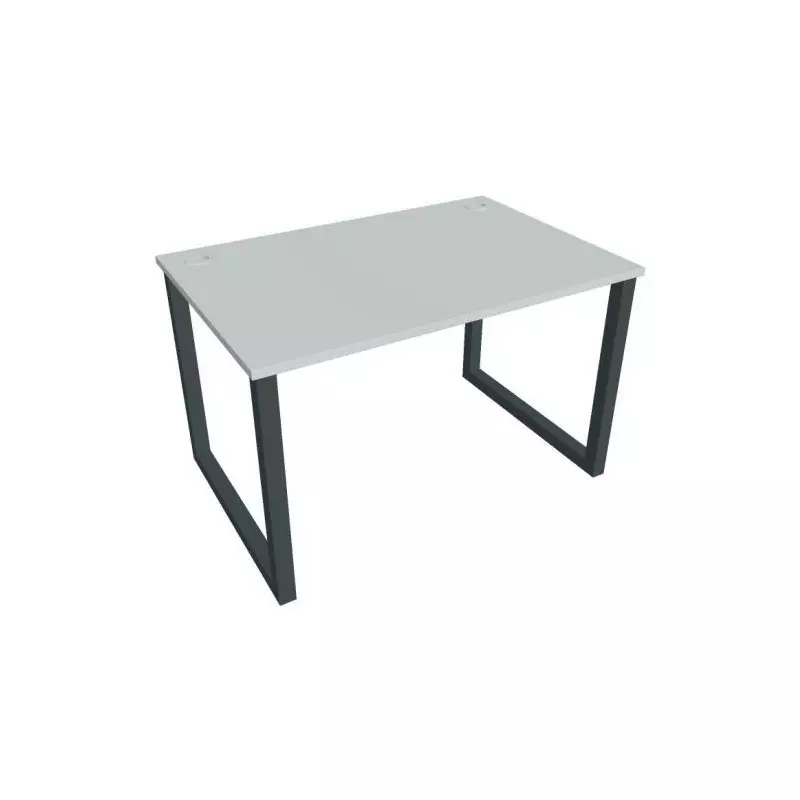 Pracovný stôl UNI O, 120x75,5x80 cm, sivá/čierna Pracovný stôl UNI O, 120x75,5x80 cm, sivá/čierna