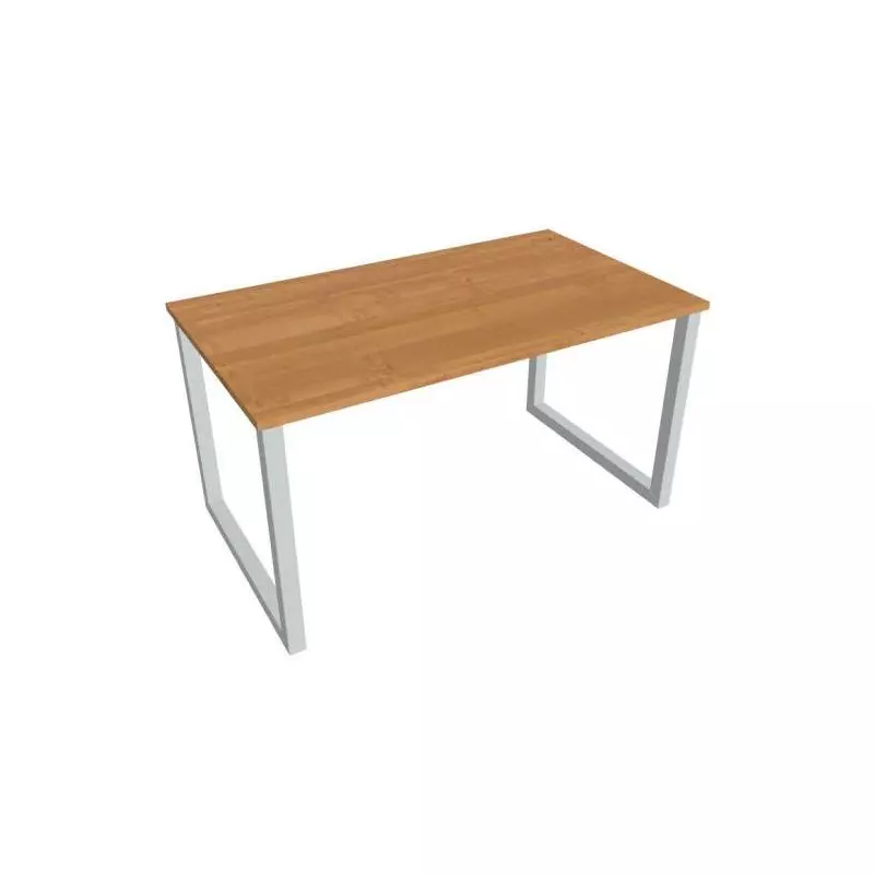 Pracovný stôl UNI O, 140x75,5x80 cm, jelša/sivá Pracovný stôl UNI O, 140x75,5x80 cm, jelša/sivá