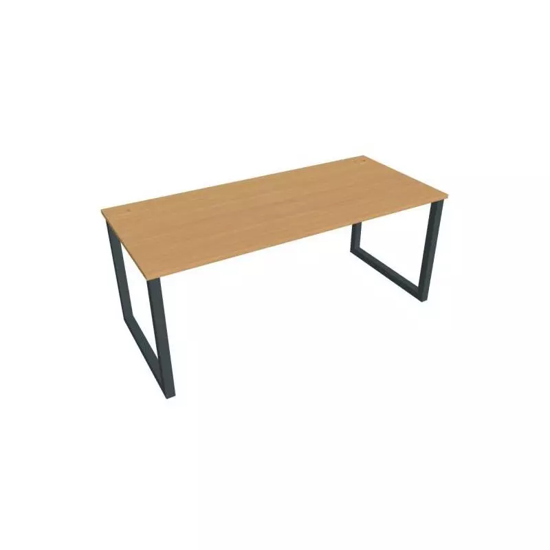 Pracovný stôl UNI O, 180x75,5x80 cm, buk/čierna Pracovný stôl UNI O, 180x75,5x80 cm, buk/čierna