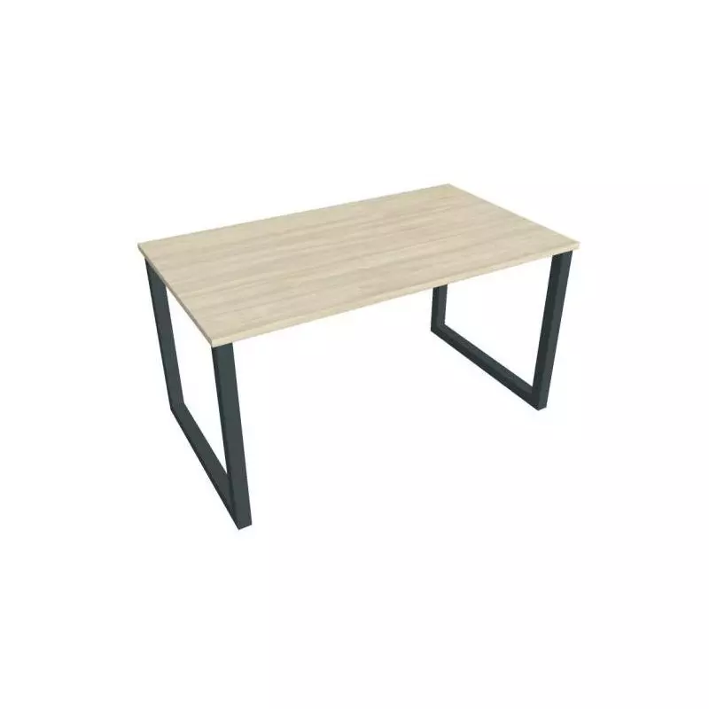 Rokovací stôl UNI O, 140x75,5x80 cm, agát/čierna Rokovací stôl UNI O, 140x75,5x80 cm, agát/čierna