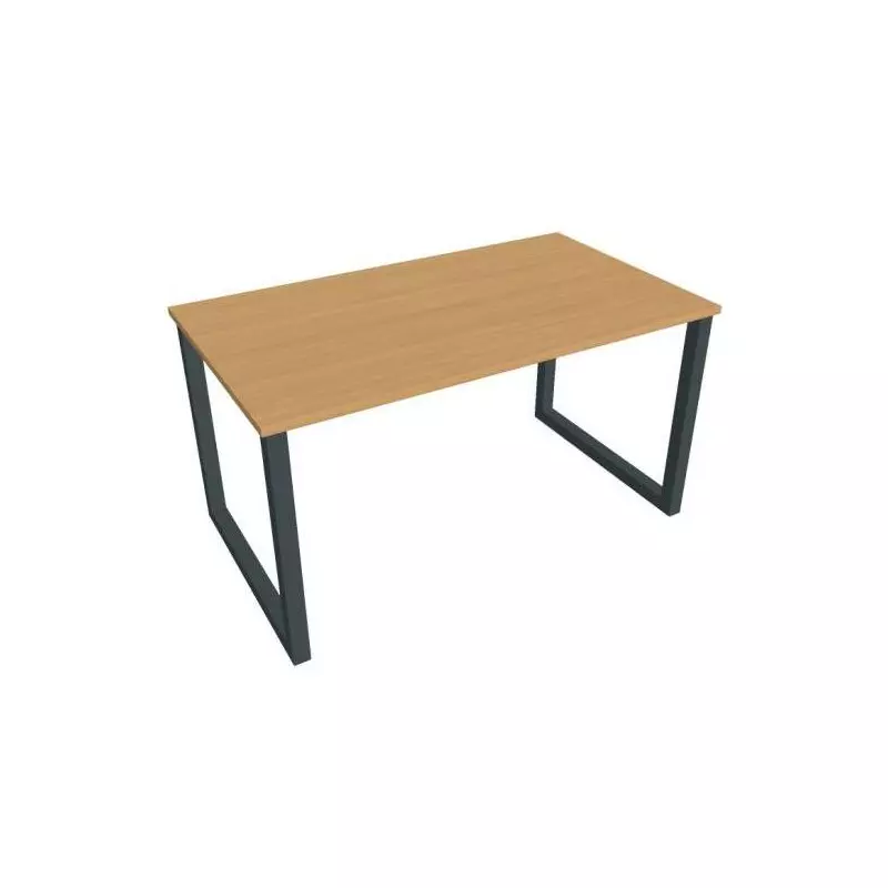 Rokovací stôl UNI O, 140x75,5x80 cm, buk/čierna Rokovací stôl UNI O, 140x75,5x80 cm, buk/čierna