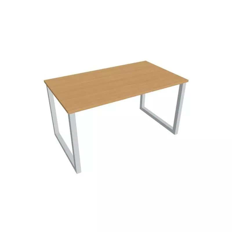 Rokovací stôl UNI O, 140x75,5x80 cm, buk/sivá Rokovací stôl UNI O, 140x75,5x80 cm, buk/sivá