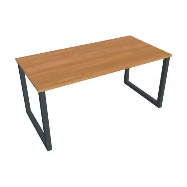 Rokovací stôl UNI O, 160x75,5x80 cm, jelša/čierna