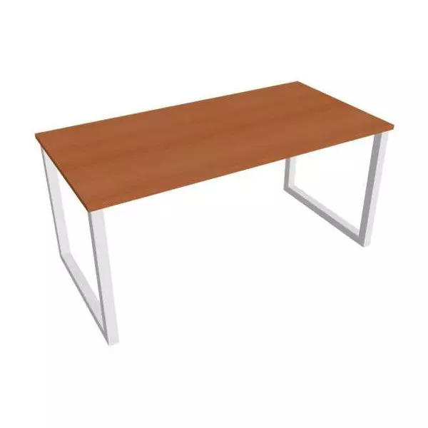 Rokovací stôl UNI O, 160x75,5x80 cm, čerešňa/biela