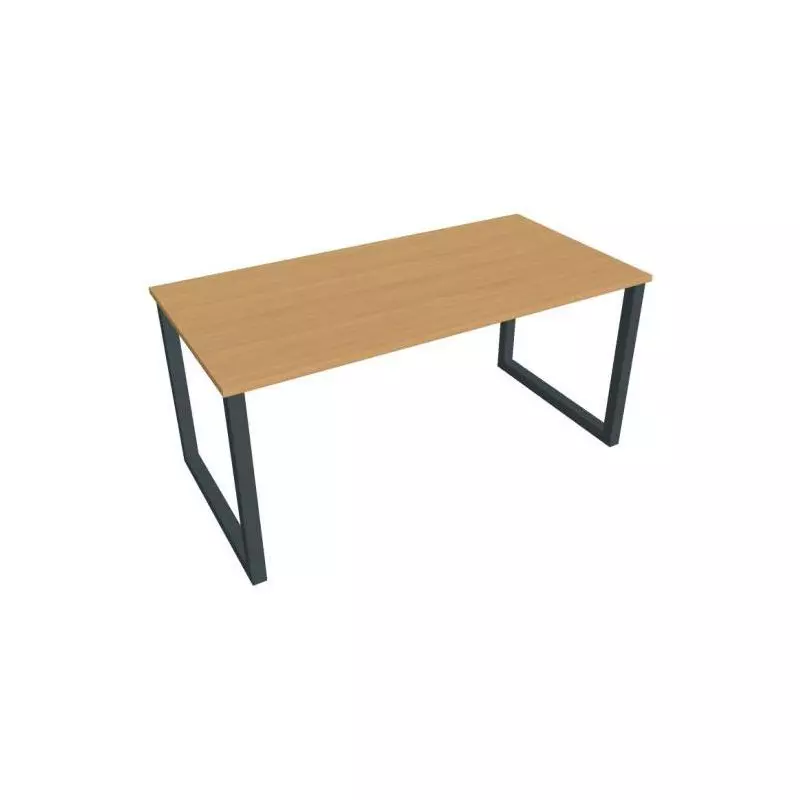 Rokovací stôl UNI O, 160x75,5x80 cm, buk/čierna Rokovací stôl UNI O, 160x75,5x80 cm, buk/čierna