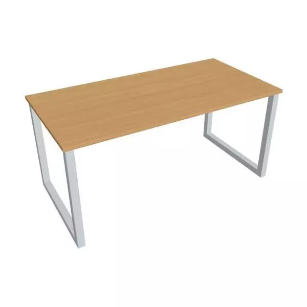 Rokovací stôl UNI O, 160x75,5x80 cm, buk/sivá