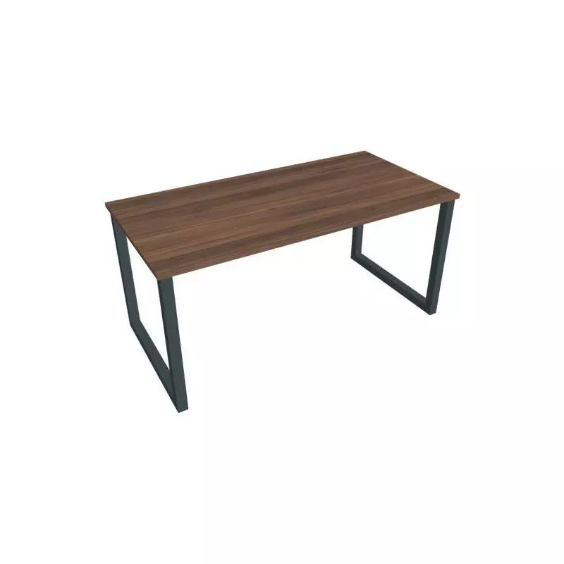 Rokovací stôl UNI O, 160x75,5x80 cm, orech/čierna Rokovací stôl UNI O, 160x75,5x80 cm, orech/čierna