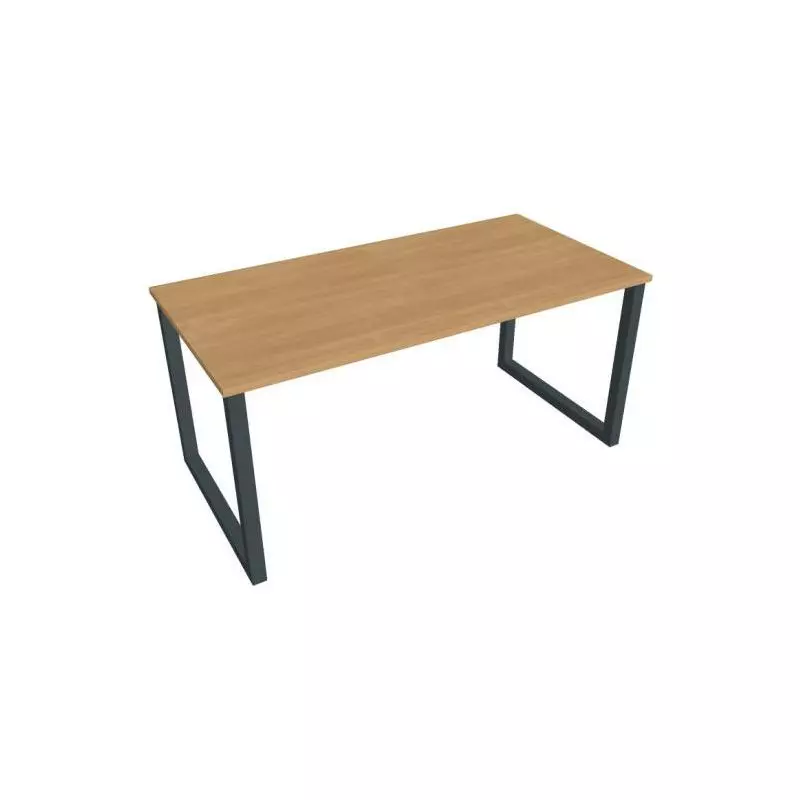 Rokovací stôl UNI O, 160x75,5x80 cm, dub/čierna Rokovací stôl UNI O, 160x75,5x80 cm, dub/čierna