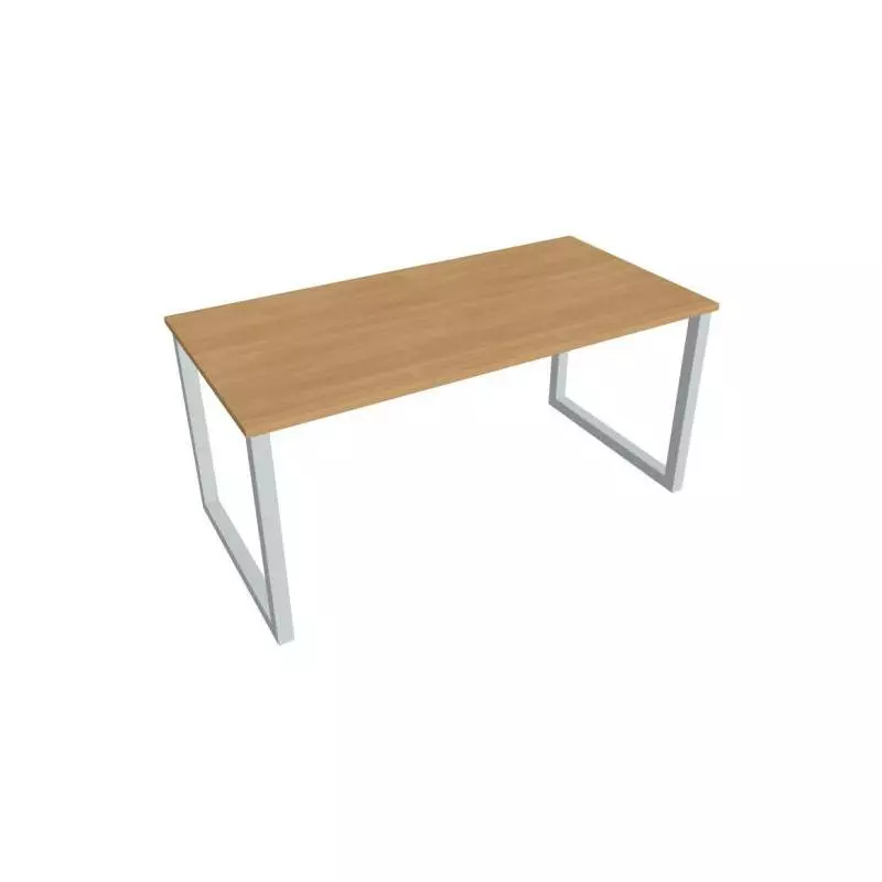 Rokovací stôl UNI O, 160x75,5x80 cm, dub/sivá Rokovací stôl UNI O, 160x75,5x80 cm, dub/sivá