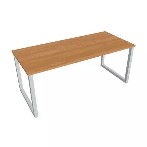 Rokovací stôl UNI O, 180x75,5x80 cm, jelša/sivá