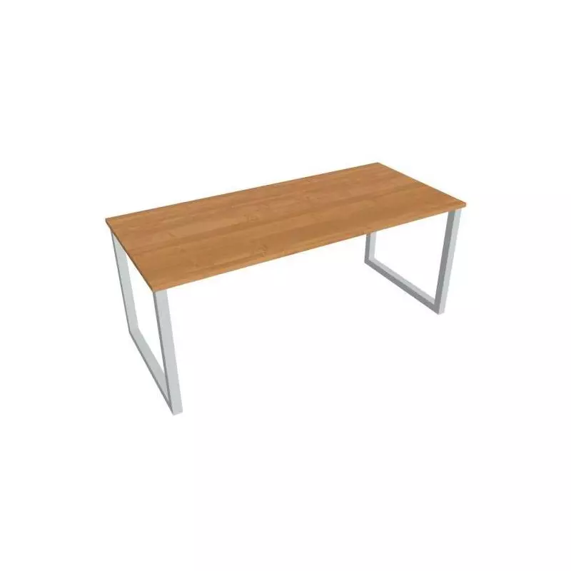 Rokovací stôl UNI O, 180x75,5x80 cm, jelša/sivá Rokovací stôl UNI O, 180x75,5x80 cm, jelša/sivá