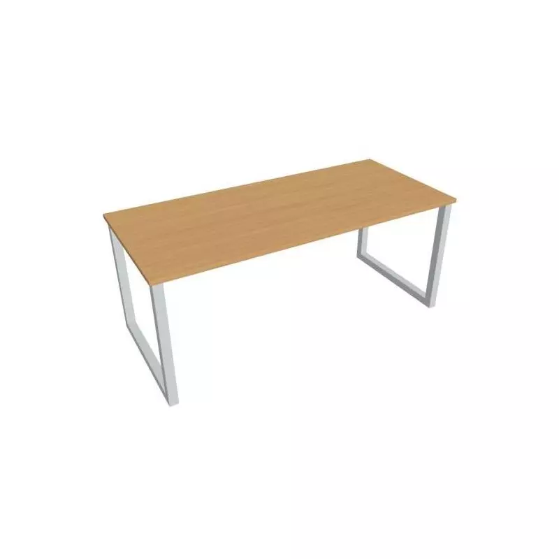 Rokovací stôl UNI O, 180x75,5x80 cm, buk/sivá Rokovací stôl UNI O, 180x75,5x80 cm, buk/sivá