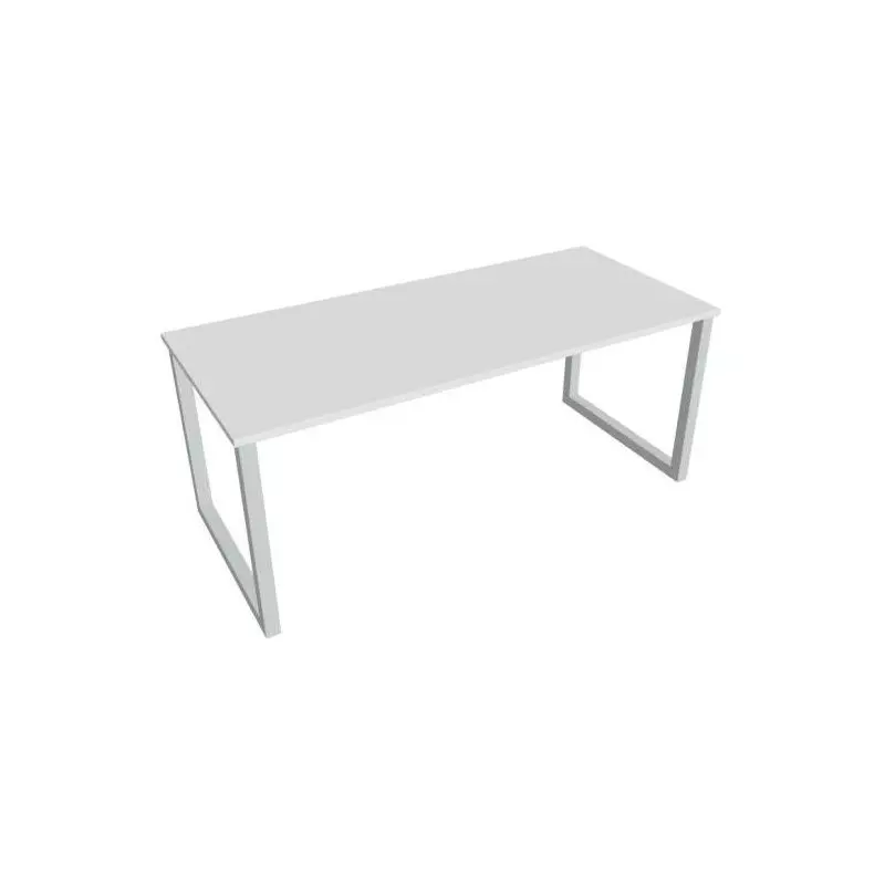 Rokovací stôl UNI O, 180x75,5x80 cm, biela/sivá Rokovací stôl UNI O, 180x75,5x80 cm, biela/sivá