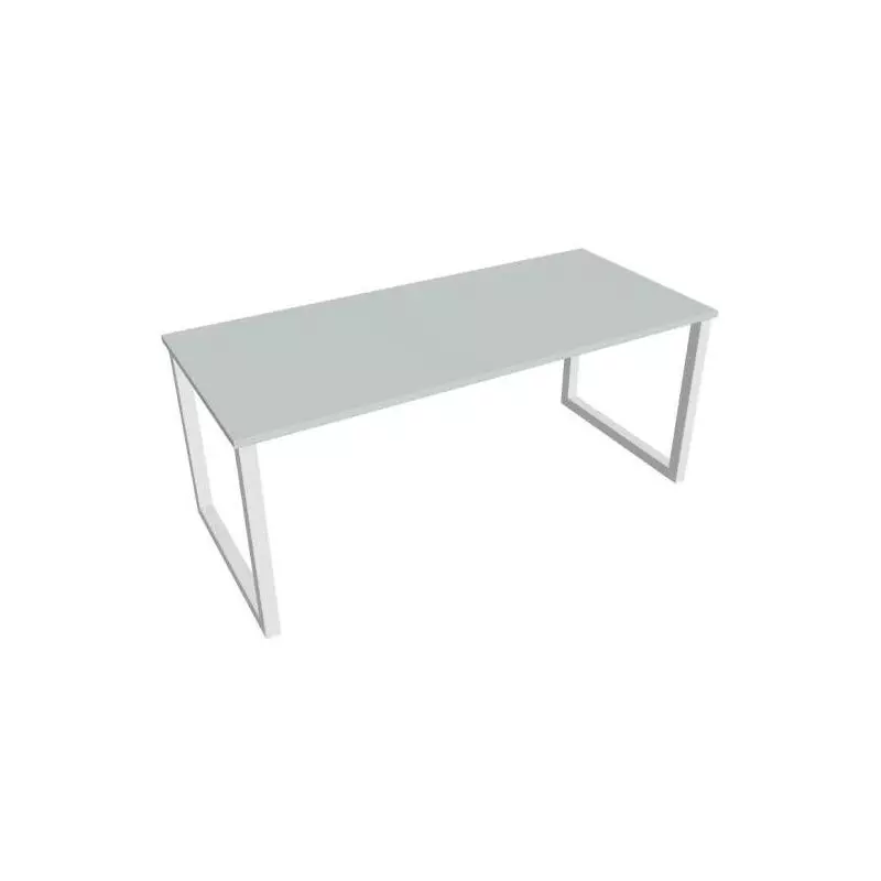 Rokovací stôl UNI O, 180x75,5x80 cm, sivá/biela Rokovací stôl UNI O, 180x75,5x80 cm, sivá/biela