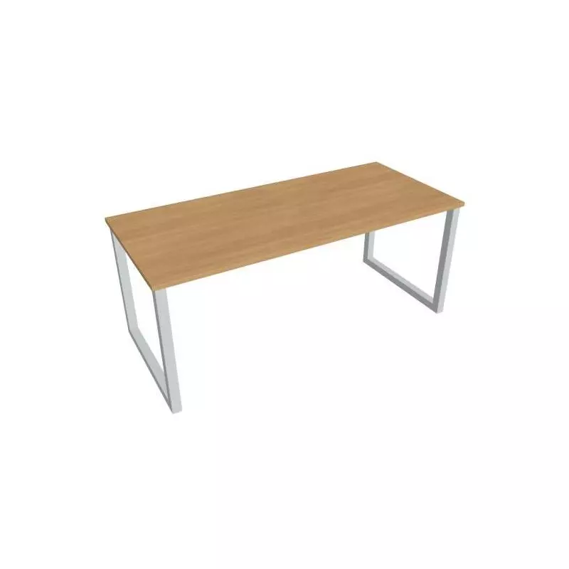 Rokovací stôl UNI O, 180x75,5x80 cm, dub/sivá Rokovací stôl UNI O, 180x75,5x80 cm, dub/sivá