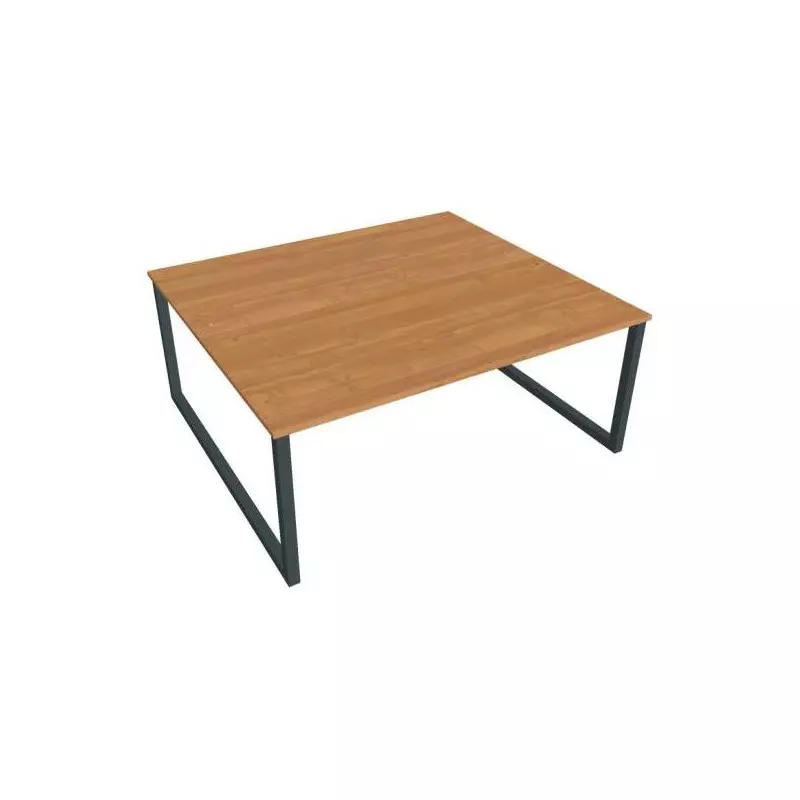Pracovný stôl UNI O, 180x75,5x160 cm, jelša/čierna Pracovný stôl UNI O, 180x75,5x160 cm, jelša/čierna