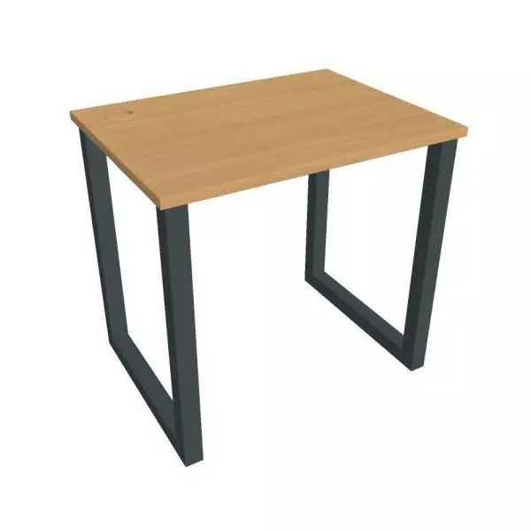 Pracovný stôl UNI O, 80x75,5x60 cm, buk/čierna