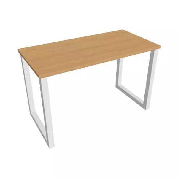 Pracovný stôl UNI O, 120x75,5x60 cm, buk/biela