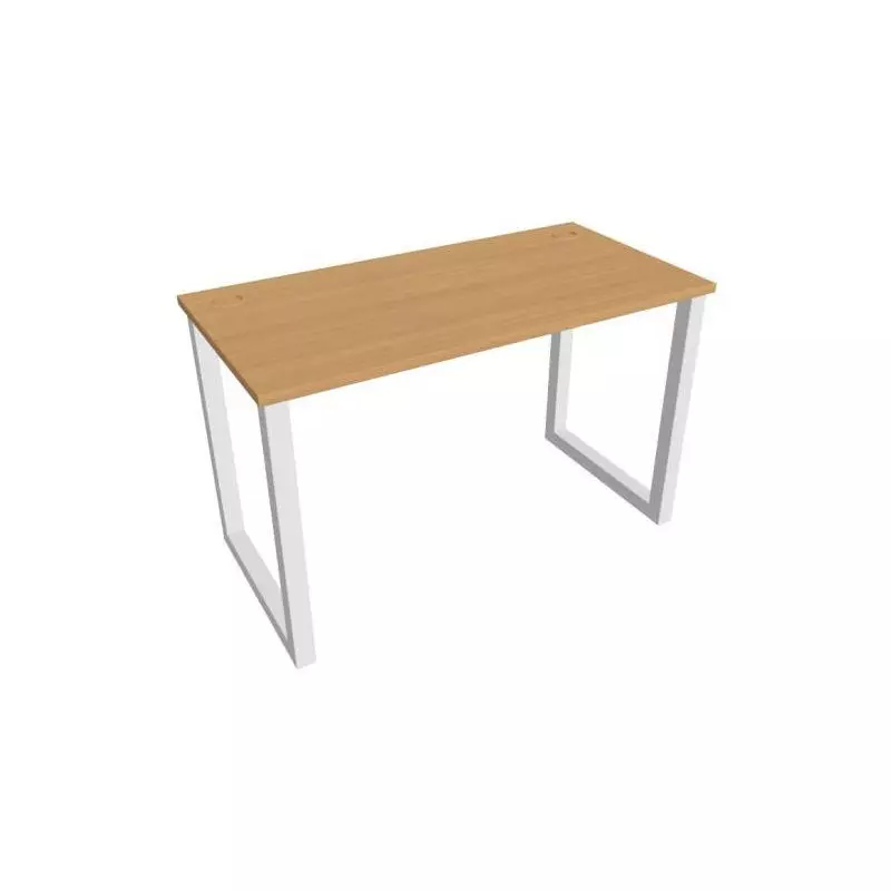 Pracovný stôl UNI O, 120x75,5x60 cm, buk/biela Pracovný stôl UNI O, 120x75,5x60 cm, buk/biela
