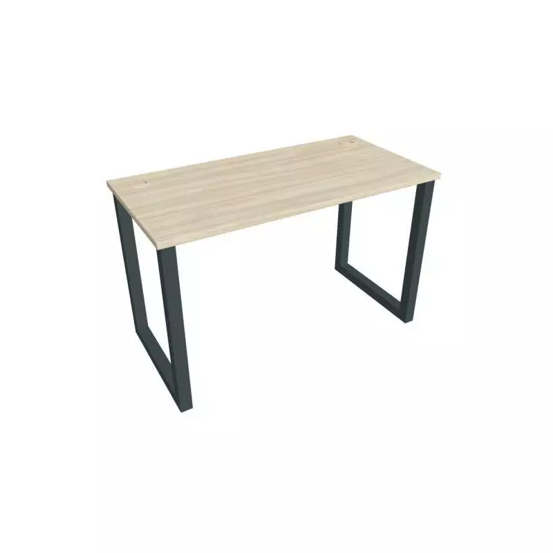 Pracovný stôl UNI O, 120x75,5x60 cm, agát/čierna Pracovný stôl UNI O, 120x75,5x60 cm, agát/čierna