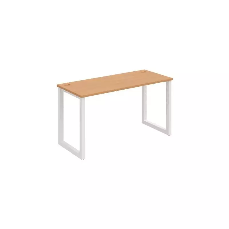 Pracovný stôl UNI O, 140x75,5x60 cm, buk/biela Pracovný stôl UNI O, 140x75,5x60 cm, buk/biela