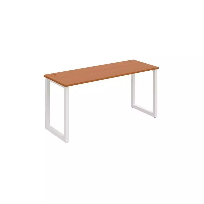 Pracovný stôl UNI O, 160x75,5x60 cm, čerešňa/biela Pracovný stôl UNI O, 160x75,5x60 cm, čerešňa/biela