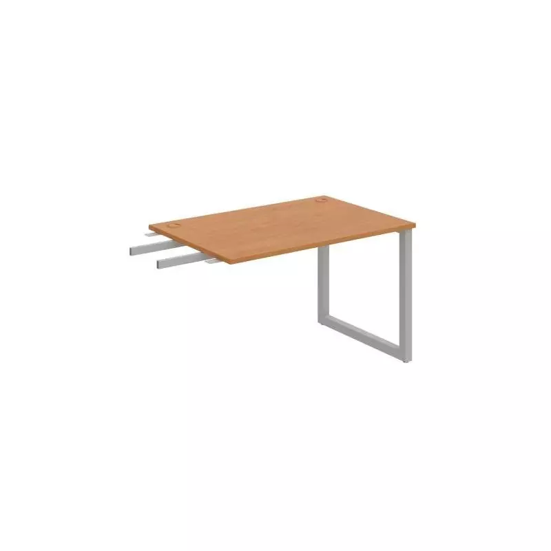 Pracovný stôl UNI O, kolmo reťaziaci, 120x75,5x80 cm, jelša/sivá Pracovný stôl UNI O, kolmo reťaziaci, 120x75,5x80 cm, jelša/sivá