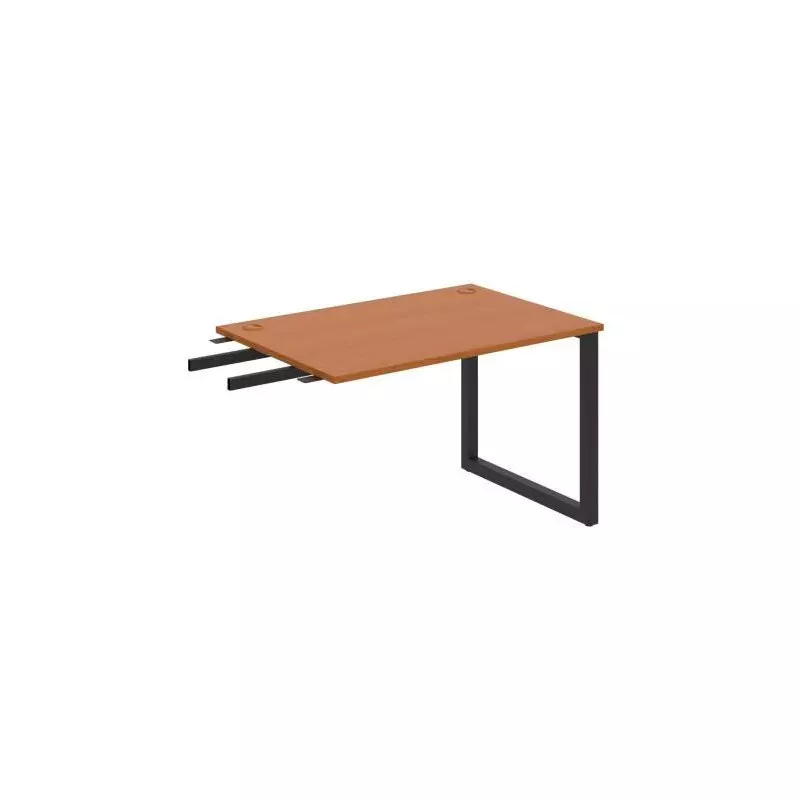 Pracovný stôl UNI O, kolmo reťaziaci, 120x75,5x80 cm, čerešňa/čierna Pracovný stôl UNI O, kolmo reťaziaci, 120x75,5x80 cm, čerešňa/čierna