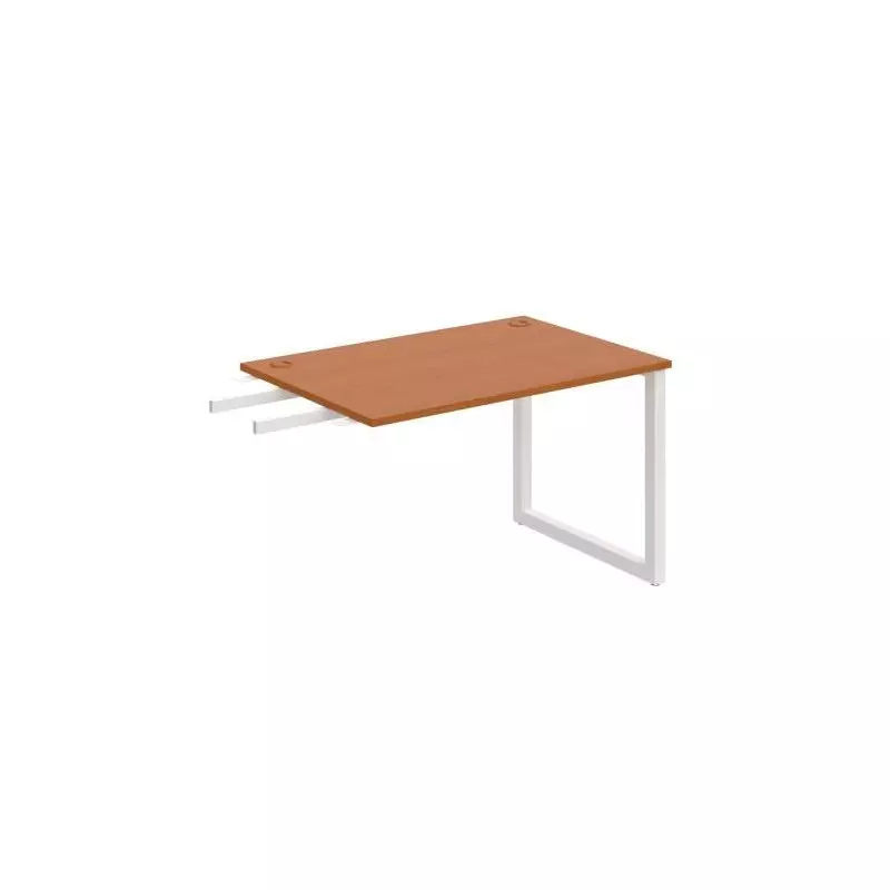 Pracovný stôl UNI O, kolmo reťaziaci, 120x75,5x80 cm, čerešňa/biela Pracovný stôl UNI O, kolmo reťaziaci, 120x75,5x80 cm, čerešňa/biela