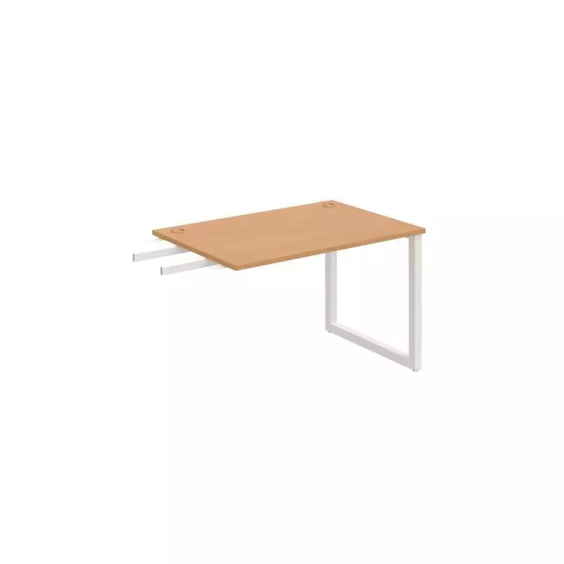Pracovný stôl UNI O, kolmo reťaziaci, 120x75,5x80 cm, buk/biela Pracovný stôl UNI O, kolmo reťaziaci, 120x75,5x80 cm, buk/biela