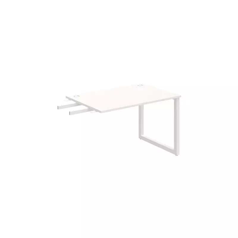 Pracovný stôl UNI O, kolmo reťaziaci, 120x75,5x80 cm, biela/biela Pracovný stôl UNI O, kolmo reťaziaci, 120x75,5x80 cm, biela/biela